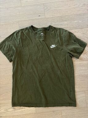 Nike Olive Green Short Sleeve Logo Tee
